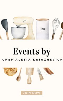 Events by Chef Alesia Kniazhevich cover