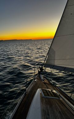 Sailing on a yacht cover