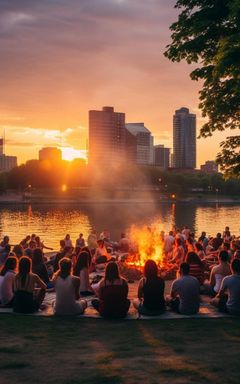 Sunset Yoga by the Canal cover