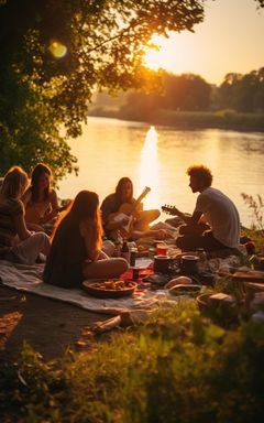 Sunset Picnic by the Thames cover