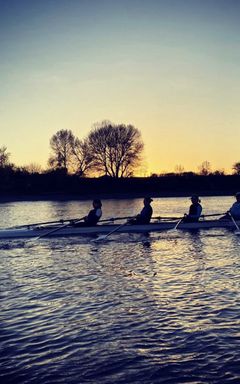 Sunset Rowing at the Thames cover