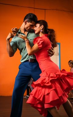 Salsa Night at a Local Dance Studio cover