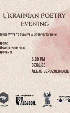Ukrainian poetry evening cover