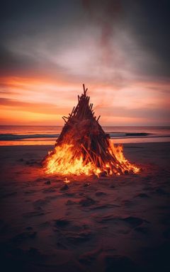 Sunset Beach Bonfire Gathering cover