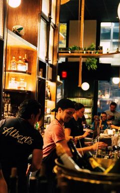 Friday drinks at Albert’s Bar cover