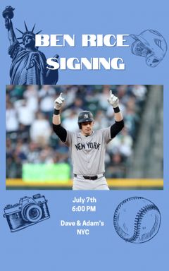 Ben Rice Signing cover